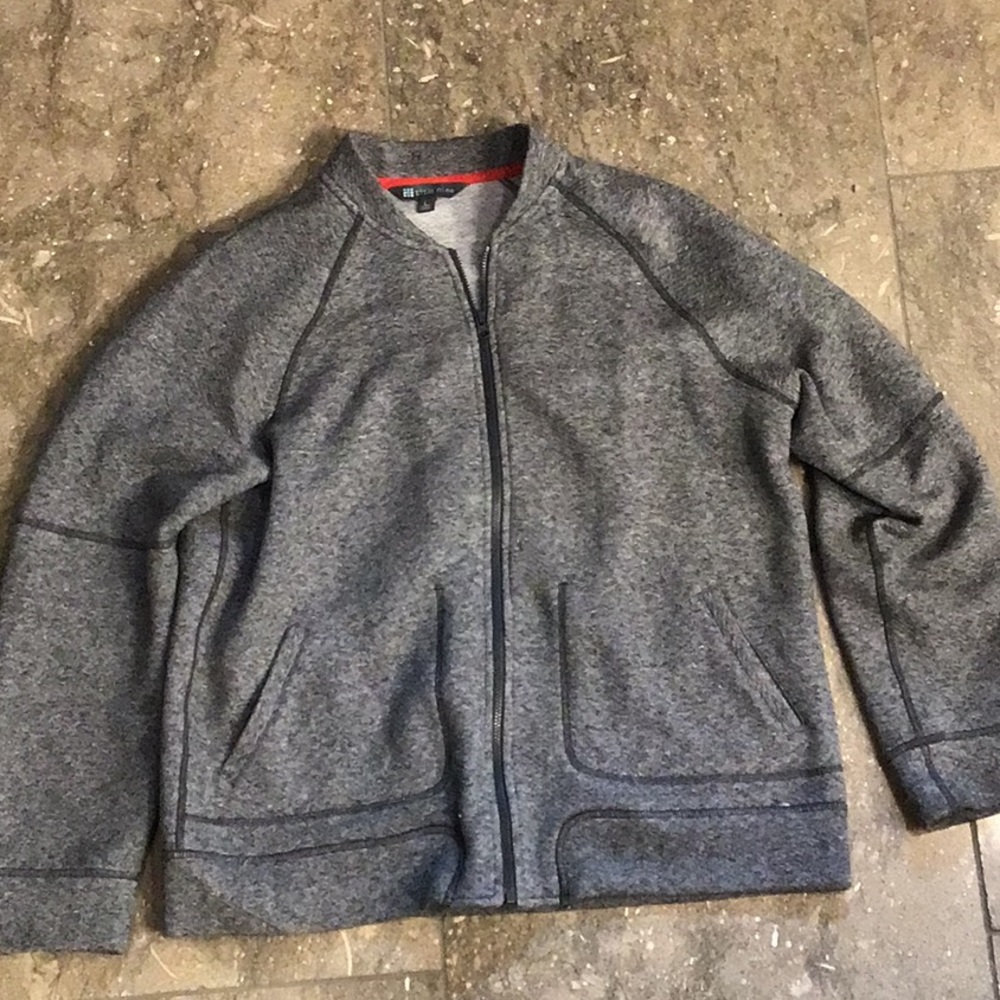 Title Nine Bomber Fleece Jacket, gray. L